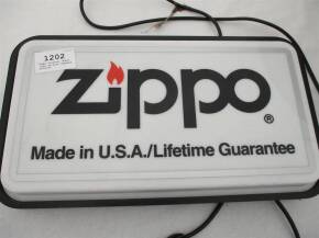 Zippo original indoor light up sign lightbox 20x12ins