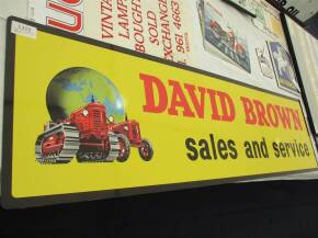 David Brown 'Sales & Service' tractor sign 6ftx20ins