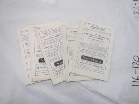 20no. Norris and Duvall farm auction catalogues from 1969-1984, in good order