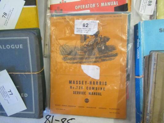 Massey-Harris 726 combine owner and service manual