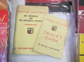 David Brown instruction book for 880 tractor and drivers guide books