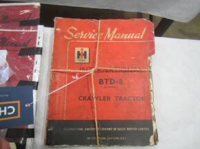 IH service manual on BTD-8 crawler 80 series and IH special attachments manual for TD14, crawler and IH special attachments manual for TD9