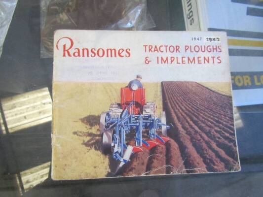 Ransomes tractor, plough and implement catalogue 1947