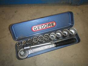 Gedore 0.5ins drive socket set in case