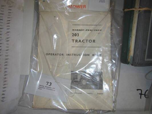 Massey Ferguson 203 operator instruction book