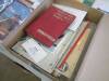 Box of assorted operators manuals for Case International, John Deere, Massey Ferguson 410/415 combine