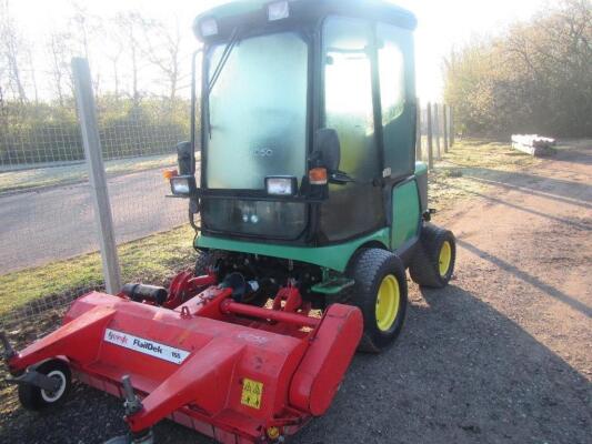 2013 John Deere 1565 Diesel c/w full cab & trimex 1.5m out front flail mower Reg. No. AY13 EGJ