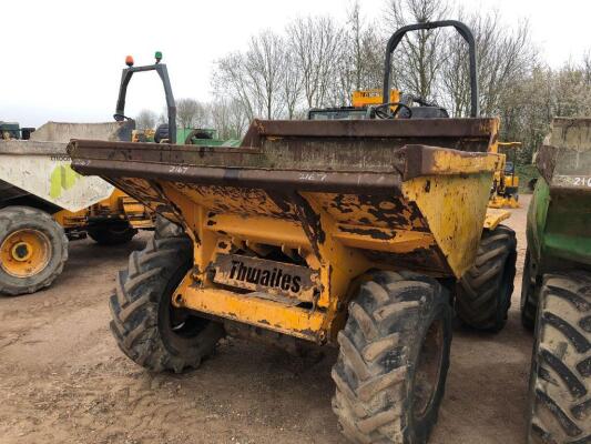 2003 Thwaites 6 Ton Dumper c/w Perkins Phaser engine Hours: 1860