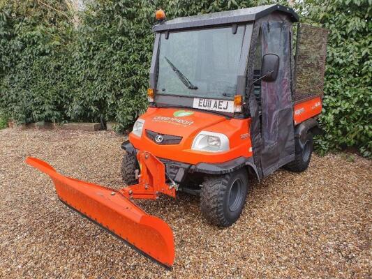 2011 Kubota RTV 900 Utility Vehicle c/w snow plough attachment, V5. Direct from Braintree District Council Reg. No. EU11 AEJ Hours: 2896