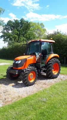 Kubota M6040 4wd Tractor c/w air con, one owner Hours: 1344