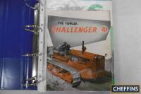 Large qty of tractor and implement brochures ranging from Fowler to John Deere etc in ringbinder to inc' Fowler Challenger 4 etc