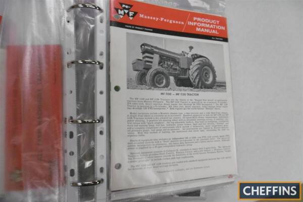 Massey Ferguson, large qty of tractor and implement brochures to inc' 178, 175 etc in ringbinder