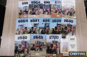 Massey Ferguson, qty of agricultural tractor brochures, leaflets, price lists etc to inc' 690/4, 2640 etc 1980-1985 (15)