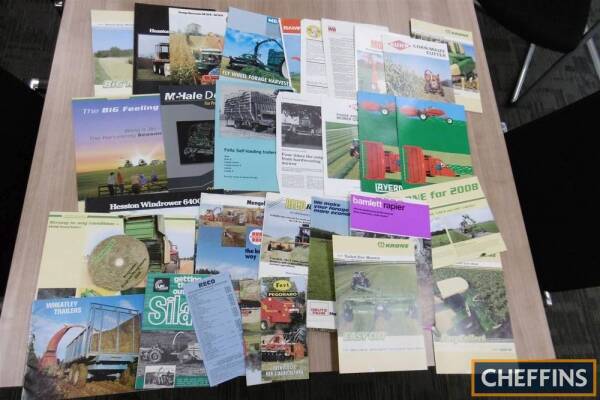 Qty of forage harvester and implement brochures, leaflets etc to inc' Krone McHale etc (30)