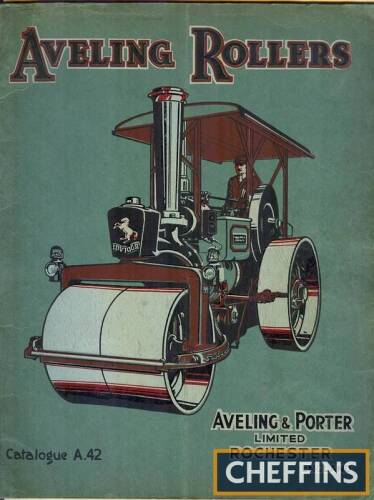 Aveling & Porter steam roller catalogue A42, 1929