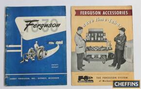 Ferguson TO-30 owners manual and Ferguson accessories brochure