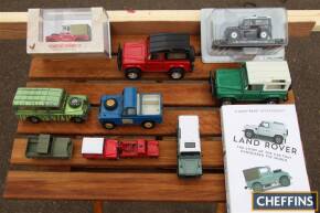 A collection of Land Rover models (10) t/w Land Rover - Ben Fogle book