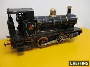 3.5ins gauge 0-4-0 live steam engine, robustly constructed, used as a display piece only in current ownership. No certification supplied