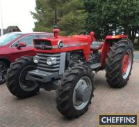 1974 MASSEY FERGUSON 188 4cylinder diesel TRACTOR Reg. No. DOY 273M Serial No. M234053 Fitted with an Massey Ferguson 4wd front axle and PAVT rear wheels. A very well presented example with good tyres all round and V5 available