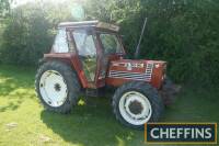 FIAT DT 80-90 4cylinder diesel TRACTOR Reg. No. K436 CAW (expired) Fitted with rear linkage, PUH, top link and 10no. front weights on 13.6R38 rear and 11.2R28 front wheels and tyres