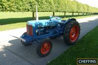 FORDSON Super Major 4cylinder diesel TRACTOR Fitted with Perkins diesel engine, rear linkage, swinging drawbar and front weight tray on 12.4/11-36 rear and 6.00-19 front wheels and tyres