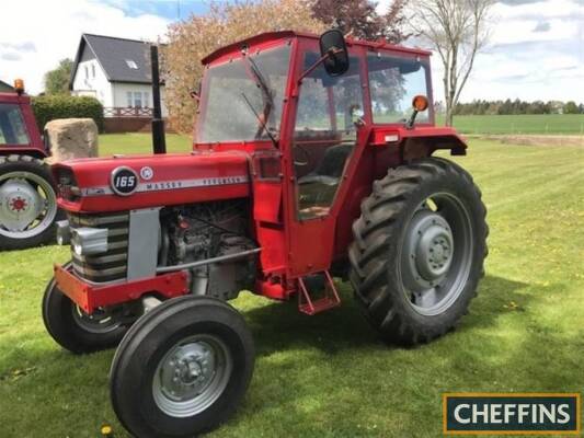 MASSEY FERGUSON 165X 4cylinder diesel TRACTOR Serial No. 152515 Fitted with a Palma cab and showing 3,138 hours, but not known if genuine, a recent Danish import.