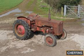 INTERNATIONAL B250 4cylinder diesel TRACTOR Serial no. 20102 Fitted with rear linkage, swinging drawbar, toplink and 2furrow mounted plough on 12.4-28 rear and 5.50-16 front wheels and tyres. Ex-Cowle collection