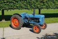 1955 FORDSON E1A Major 4cylinder diesel TRACTOR Reg. No. 263 EVX Serial No. 1364362 Fitted with Lister diesel engine, rear linkage, swinging drawbar and side belt pulley on 12.4-36 rear and 6.00-19 front wheels and tyres.