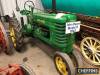 1942 JOHN DEERE Model H 2cylinder petrol TRACTOR This well presented styled rowcrop example stands on cross pattern rear tyres