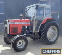 1989 MASSEY FERGUSON 390 diesel TRACTOR Fitted with a Hi-Line cab and showing just 3,300hours. A recent Danish import with registration certificate available