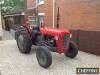 1961 MASSEY FERGUSON 35 3cylinder diesel TRACTOR Reg. No. IG 4187 Serial No. 183253M6 Fitted with Ferguson link box and full lighting set with safety beacon, this 35 is stated to be in good mechanical condition and has recently benefited from new mudguard