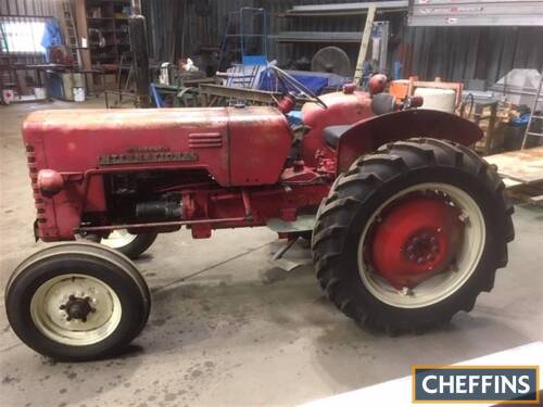 1956 INTERNATIONAL B-250 4cylinder diesel TRACTORReg. No. WVF 642 (expired)Serial No. IHC703965R1Standing on 11.00x28 rear and 6.00x16 front wheels and tyres this tractor has recently had new engine oil, gearbox oil, axle oil, seals, seat pad and recondit