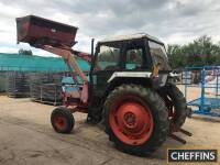 1982 DAVID BROWN 1490 4cylinder diesel TRACTOR Reg. No. TFL 745X Serial No. 11184269 Fitted with a Massey Ferguson front loader and bucket, creeper gearbox, 540+1000 PTO and shows 2,606 hours. Vendor reports the rev. counter has stopped working and V5 is 