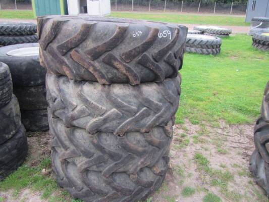 4no. 15.5-80-24 Telehandler Tyres