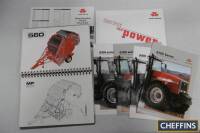 Massey Ferguson, a qty of tractor brochures with promotional folder, ringbound combine and baler promo pack