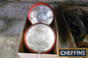 Pr. swivel bracket headlamps (Massey Ferguson red)