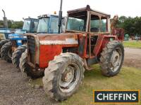 MASSEY FERGUSON 590 4cylinder diesel 4wd TRACTORSerial No. Z213006Stated to be for restoration, fitted with 38ins rear and 28ins front wheels and tyres