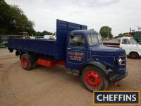 1952 Bedford O Type flatbed Lorry Reg. No. XSJ 630 Chassis No. OLBC Z42890 Presented in blue this O type is recorded as having been first registered in 1967 although of a 1952 vintage but has been awarded an age related plate in 1999 reflecting its true a
