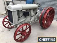 1924 FORDSON Model F 4cylinder petrol/paraffin TRACTOR Serial No. 38461 Fitted with wooden steering wheel and original engine block on steel wheels with rear strakes and road bands