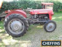 1961 MASSEY FERGUSON 35 4cylinder petrol TRACTOR Serial No. SHF226725 Fitted with a recent engine rebuilt by a professional Massey Ferguson mechanic, an uncommon high altitude (H) engine and although not photographed, will be fitted with Goodyear diamond 