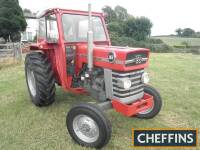 1974 MASSEY FERGUSON 165 4cylinder diesel TRACTOR Reg. No. RFU 939M Serial No. 131713 Vendor states this tractor was overhauled, resprayed and has since covered some 60 working hours. V5 available
