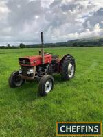 MASSEY FERGUSON 135 3cylinder diesel TRACTOR Fitted with a straight front axle and round mudguards. Possibly an ex-beet harvester skid unit showing just 1,498 hours which believed genuine given the wear to the pedals.