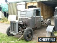 1936 3,308cc Guy Wolf Tipper chassis/cab Reg. No. N/A This long wheel base chassis cab is offered for sale as a restoration project. The vendor purchased it in 1975 from George Bullough & Son, road makers and repairers of Halifax. The cab doors still bea