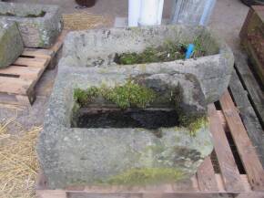 2no. stone troughs