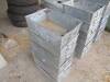 Galvanized storage bins (6)