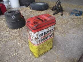 Vintage JCB oil can