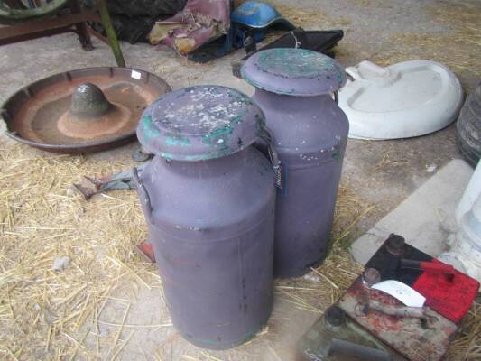 Aluminium milk churns (2)