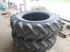 Pair of Kleber 16.9x34 tractor tyres