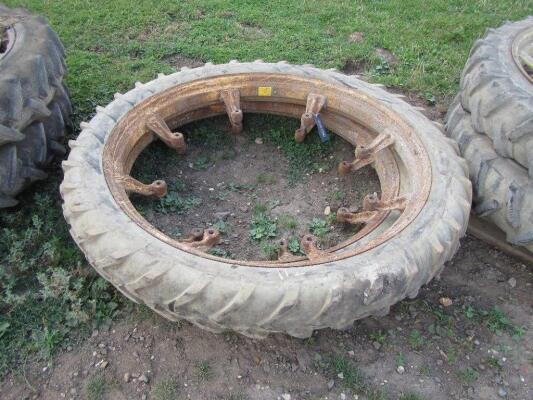 2no. 6.5x44 Rowcrop Tyres & Rims