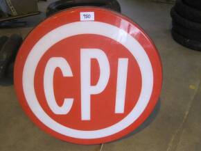 CPI, a large circular illuminated sign